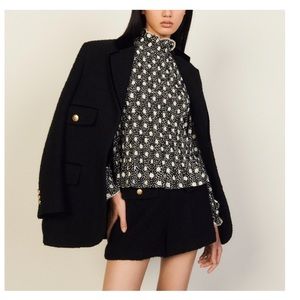 Sandro smocked blouse, size L